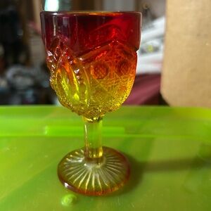 Vintage Amberina Cordial Sherry Glass